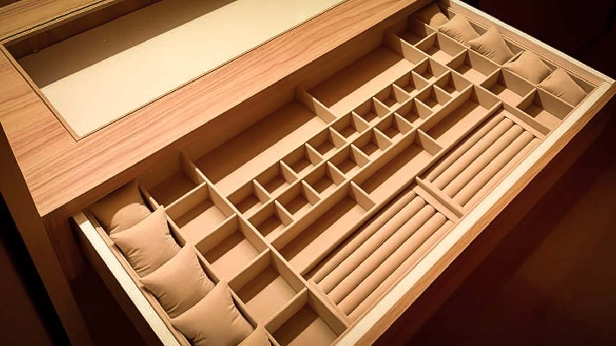 Gaveteiro para joias em closet planejado: como especificar corretamente